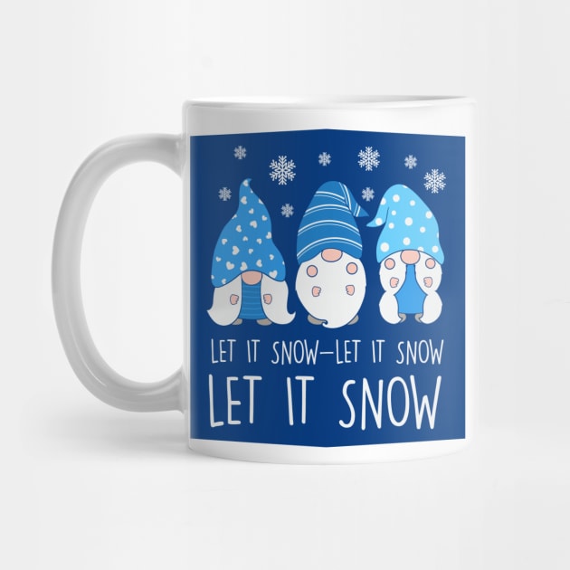 Let it snow - cute gnome winter design by Nekojeko